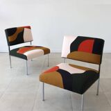 Pair of 80s industrial armchairs