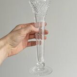 thick transparent glass bud vase