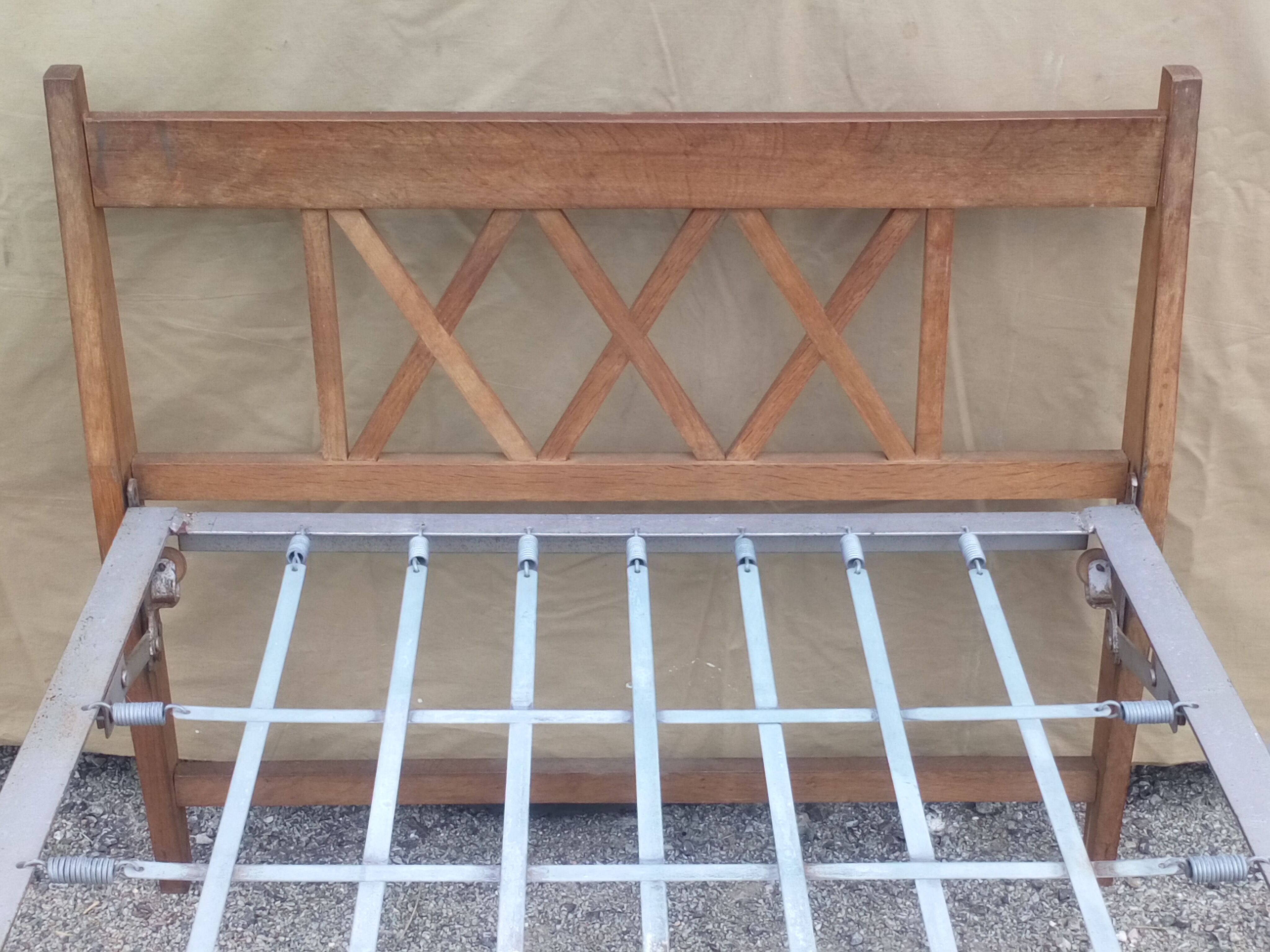 Foldable oak bed,1950