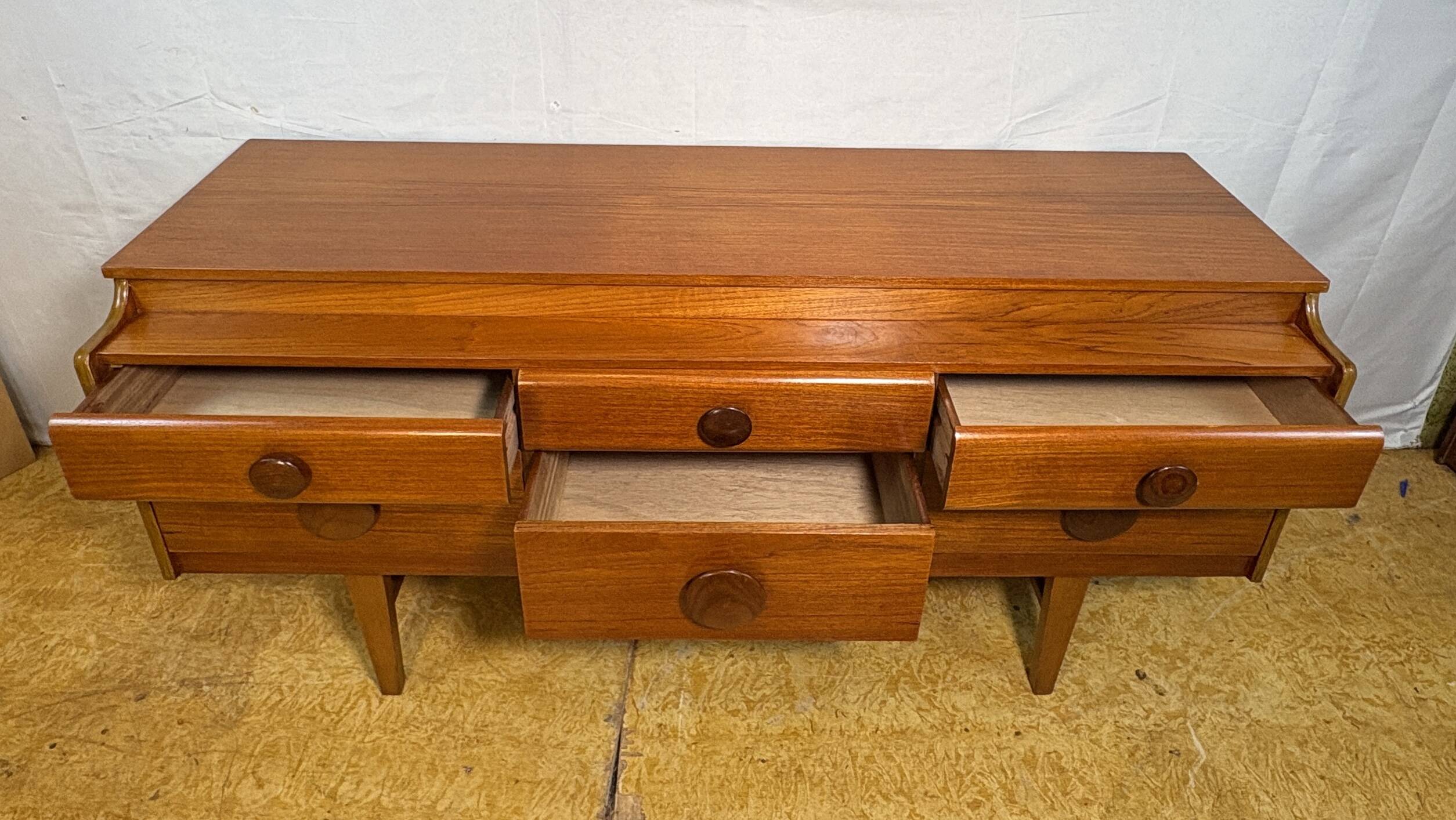 Mid Century Retro Teak Sideboard by Beautility Circa 1960 Danish Design Sca