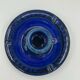 Vintage bedroom candle holder in cobalt blue glazed ceramic