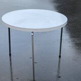 Vintage set of three round side tables nesting tables from the 70s design