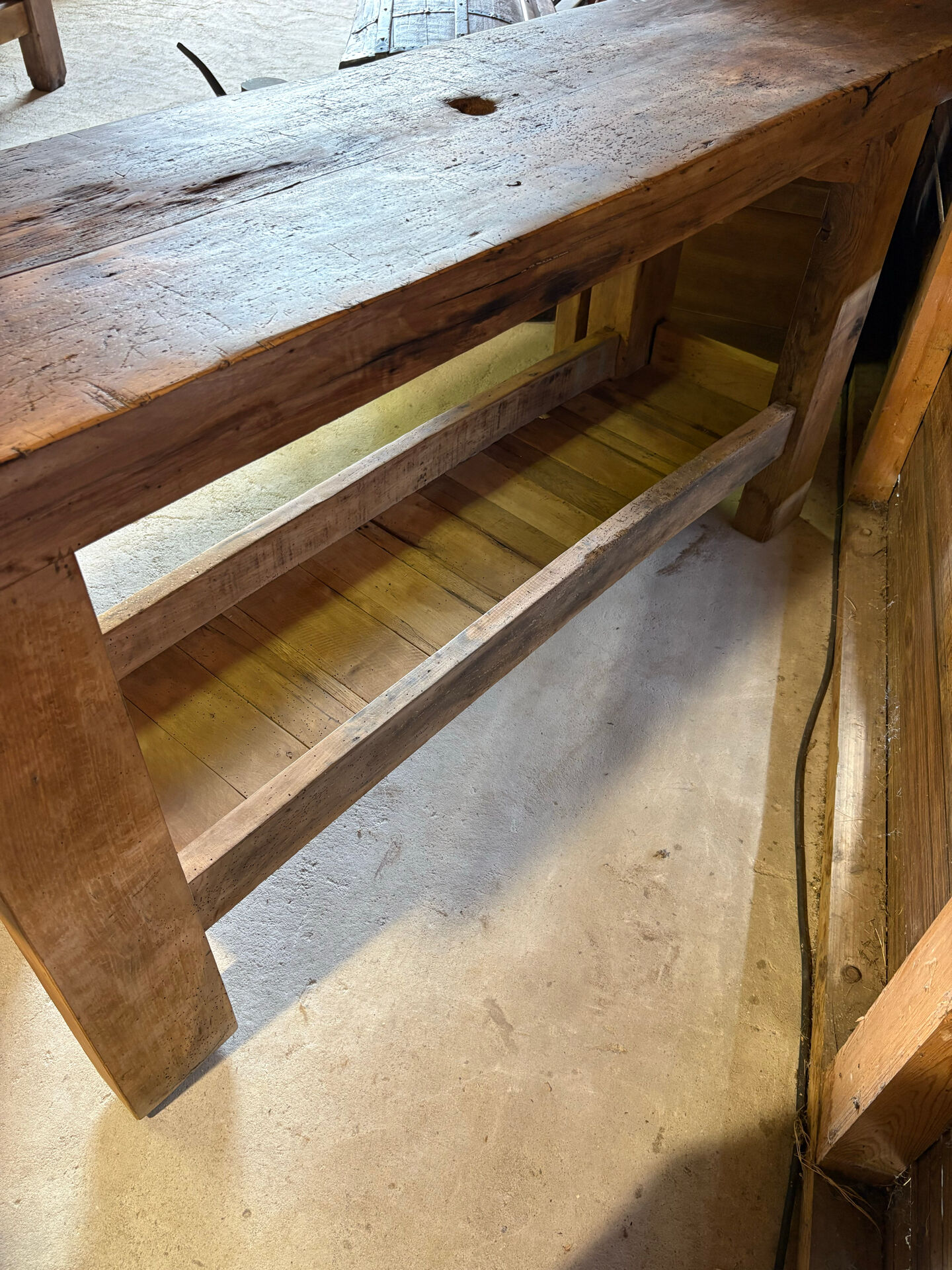 Établi de métier ancien Lemainque Paris – 218 cm 🤎