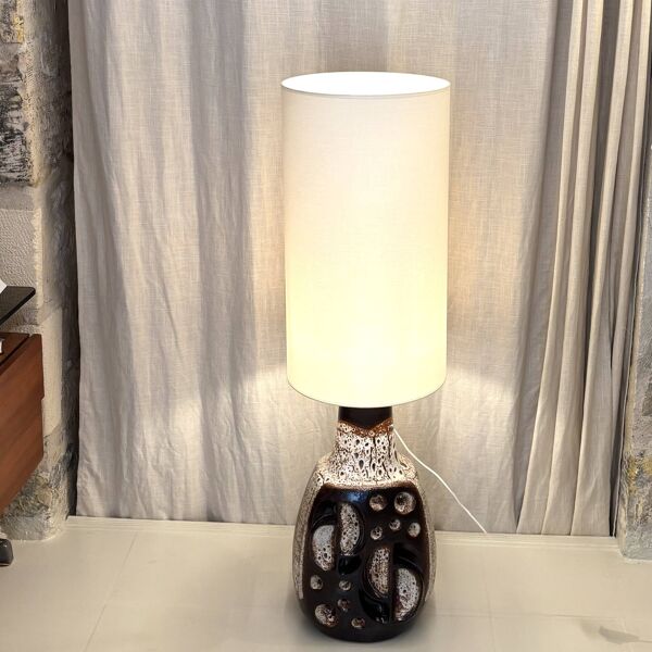 Lampe de sol années 70 en céramique