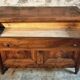 Antique French Walnut Sideboard - 19th Century Buffet with Drawer and Double Doors - Rustic Farmhouse Storage