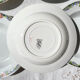 6 Digoin opaque porcelain soup plates with floral pattern "3984"