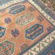 Antique Shirvan carpet, Caucasus 125x190, handmade wool, geometric tribal boho.