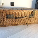 Old wicker trunk