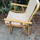 Rattan armchair and foldable canvas