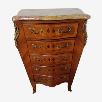 Dresser in Louis XV style marquetry