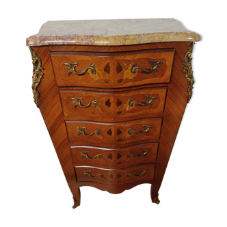 Dresser in Louis XV style marquetry