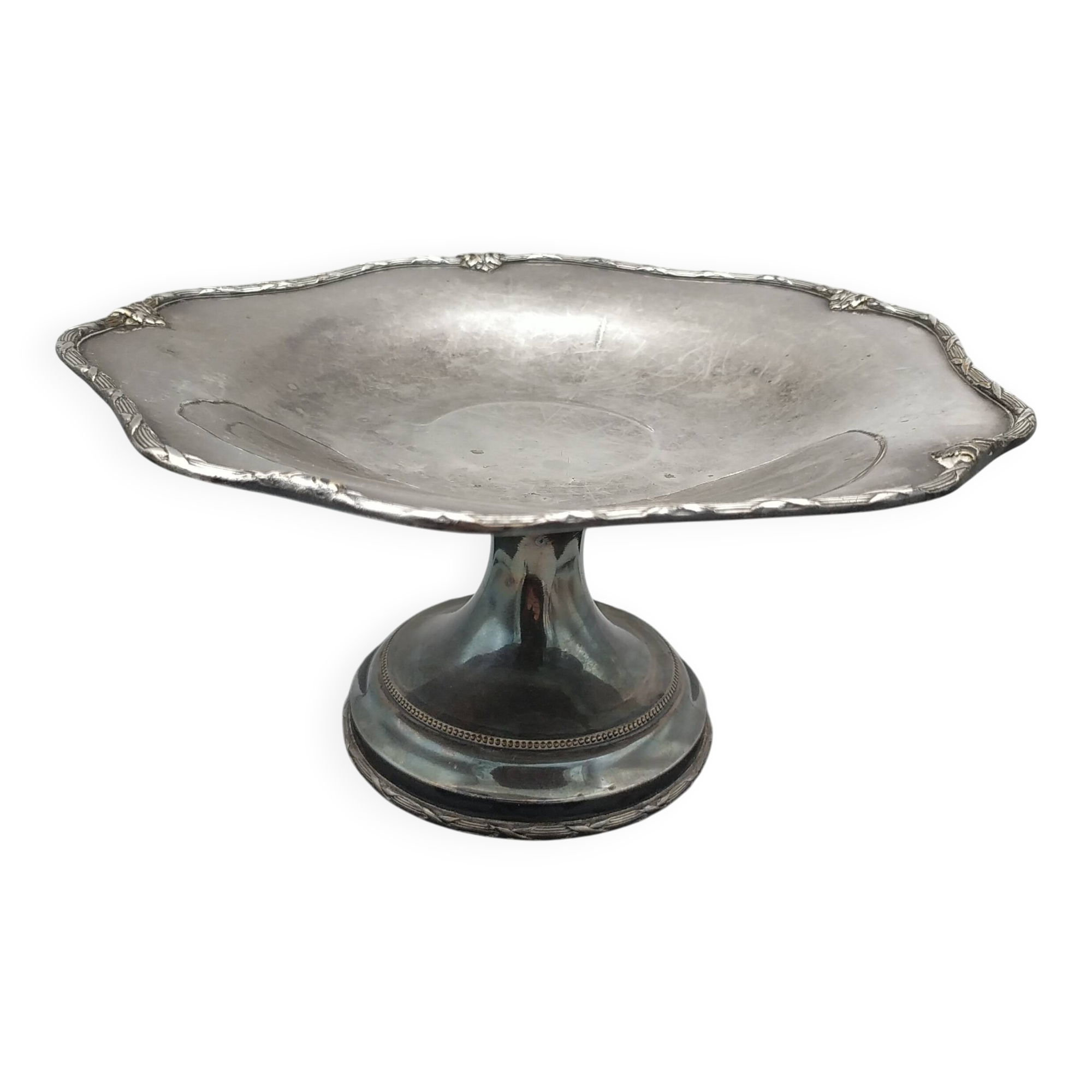 Art Deco silver-plated metal pocket tray