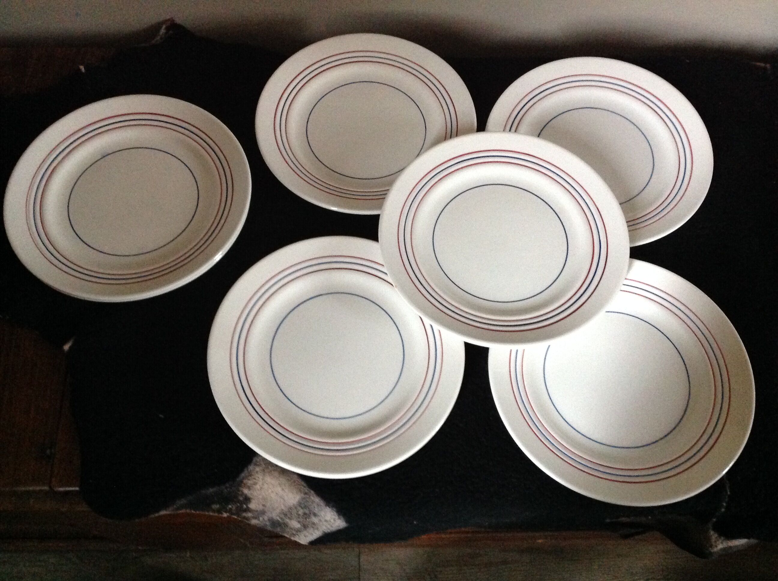 Série de 7 assiettes à dessert vintage