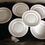Series of 7 vintage dessert plates