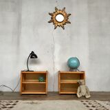 Pair of bedside bedside bedside tables old vintage sofa end 1950 1960 retro