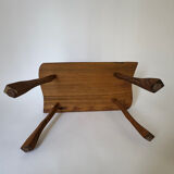 Mid Century Modern Oak Wood Nesting Table