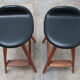 Set of two Erik Buch Teak wood bar stools 1960 Denmark