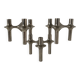 Set of three metal candle holders Nagel by Caesar Stoffi, circa 1960.