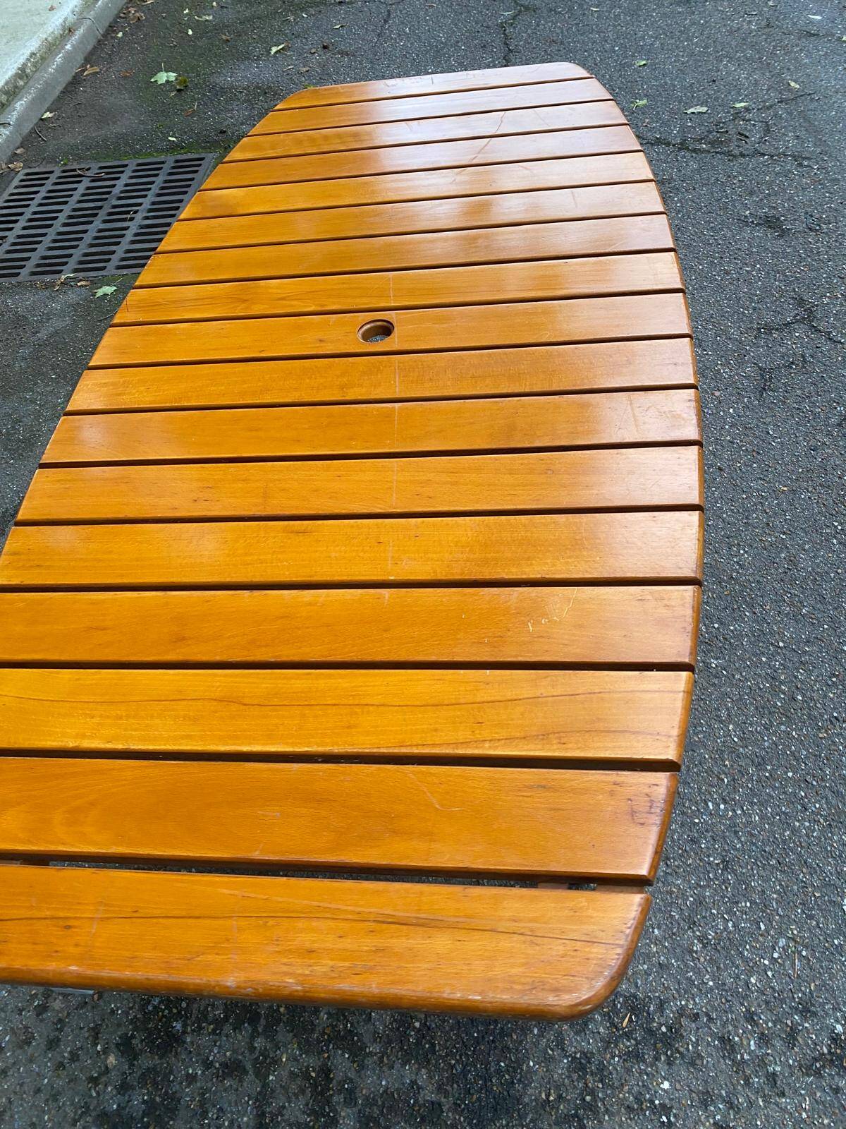 Clairitex 1970 folding garden table in solid wood 160x80cm