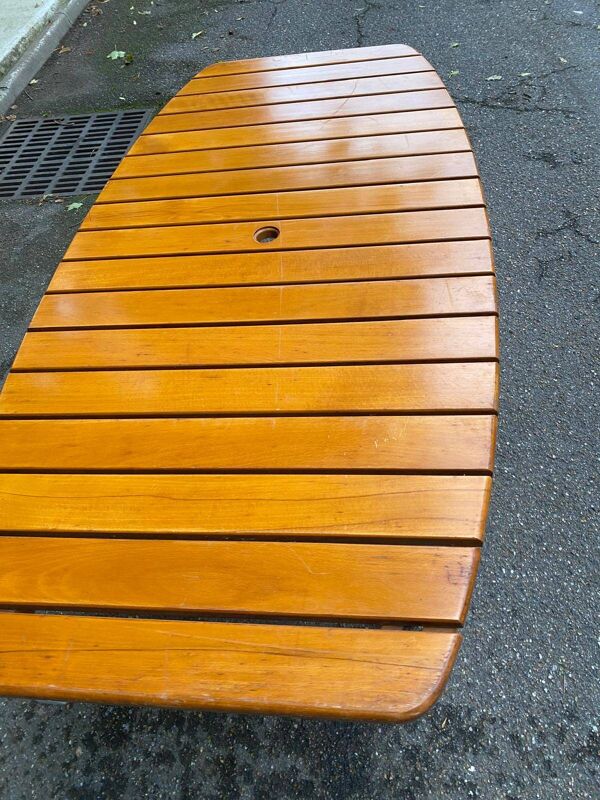 Table de jardin pliable Clairitex 1970 en bois massif 160x80cm