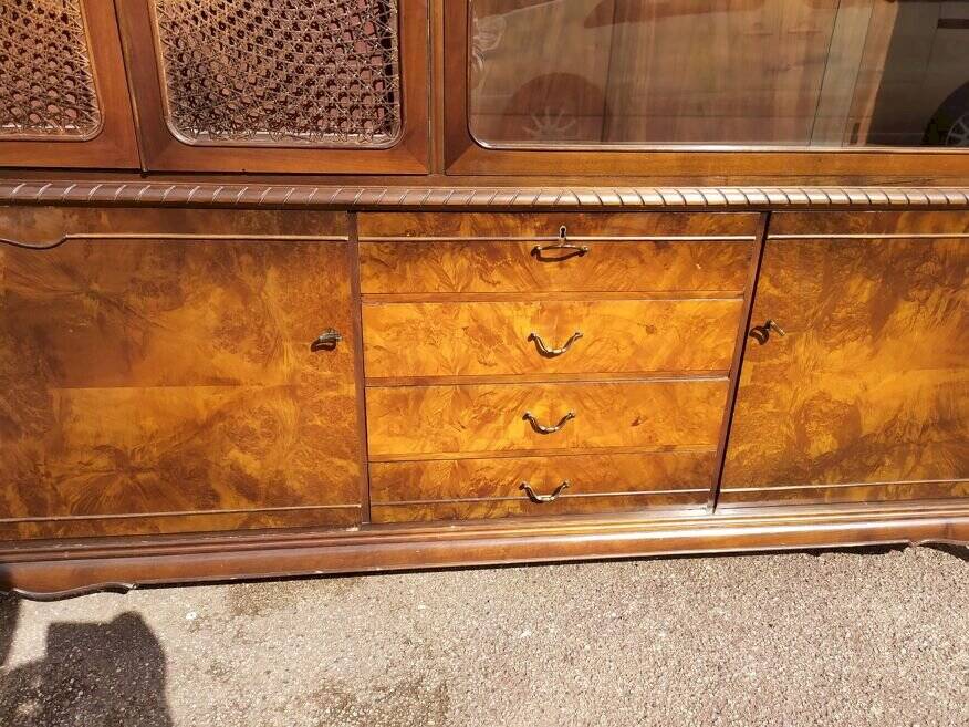 Louis XV Sideboard - Canework - Display Case - 4 Drawers - Wood