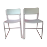 2 chaises design en cuir