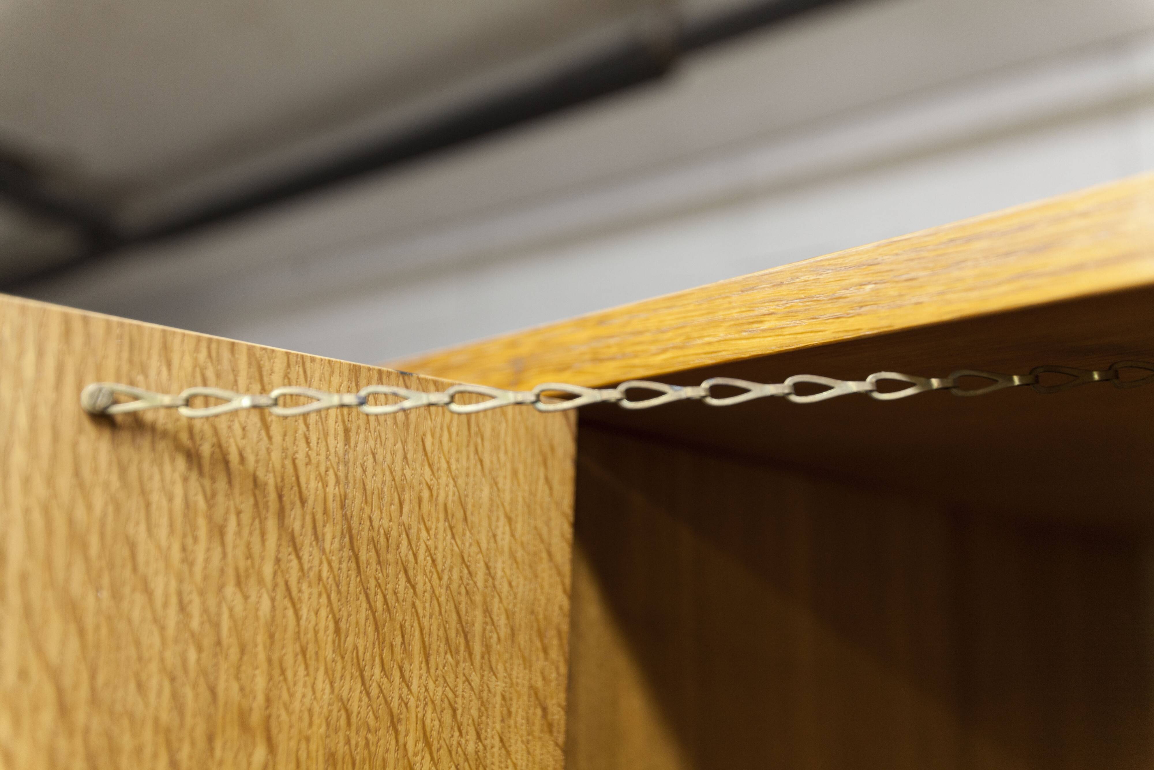 Scandinavian 3-door wardrobe in blond teak