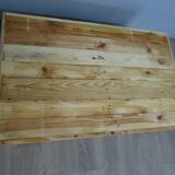 Rectangular raw wood coffee table