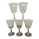 Vintage-Ensemble de 5 jolis verres à vin cuit/liqueur