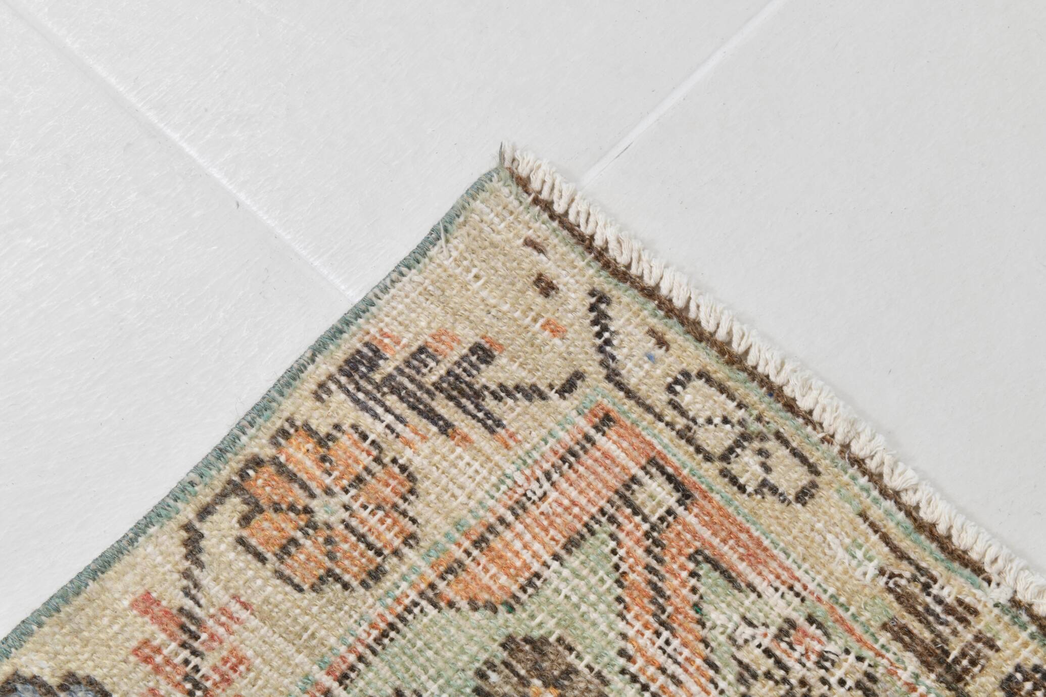 Yellow & Brown Oriental Vintage Rug, 125x230Cm