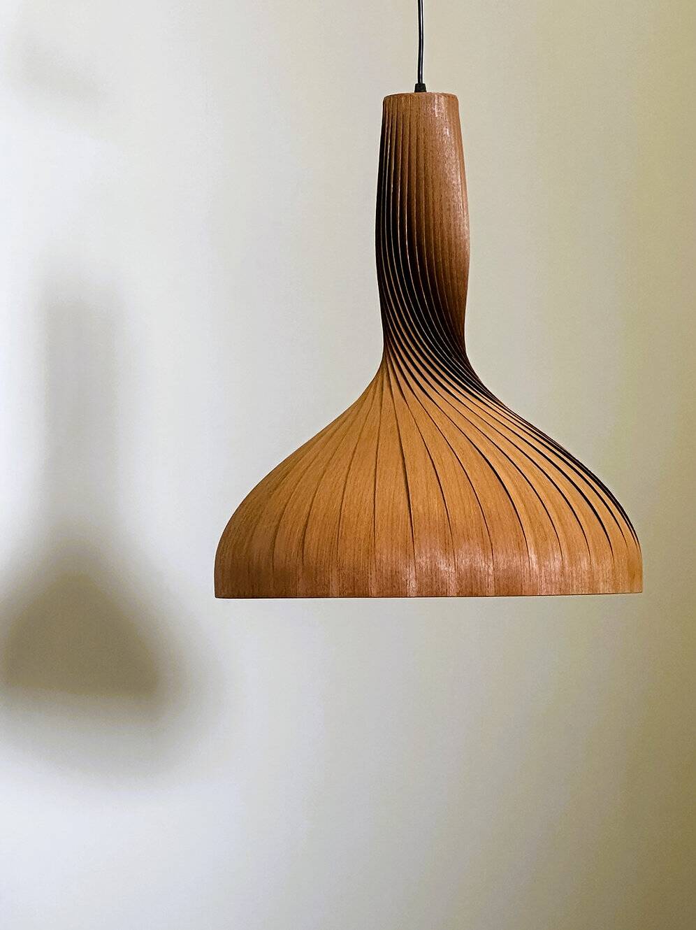Swirling pine pendant by Hans-Agne Jakobsson, Sweden, 1960s.