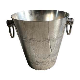 Silver metal champagne bucket