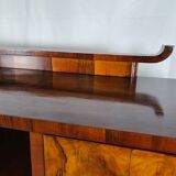 Art deco dining room sideboard in briar with upstand, 1940s