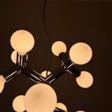 Space Age Atomic Chrome Chandelier by J.T. Kalmar, Germany, 1970