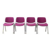 Set of 4 DSC 106 chairs by Castelli