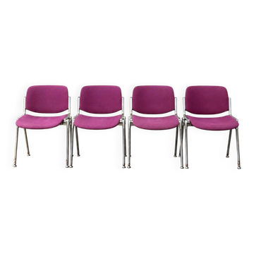 Set of 4 DSC 106 chairs by Castelli