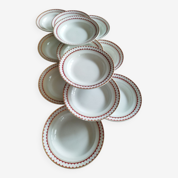 12 K&G Lunéville soup plates, Madrigal model