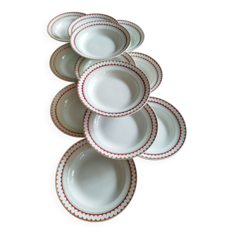 12 K&G Lunéville soup plates, Madrigal model