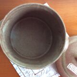 Pot with lid e-mail old sandstone of Vallauris - handmade