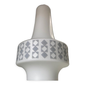 Lampe vintage en opale blanc