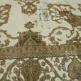 Handmade Oriental Decorative 1980s 290 cm x 365 cm Beige Wool Carpet
