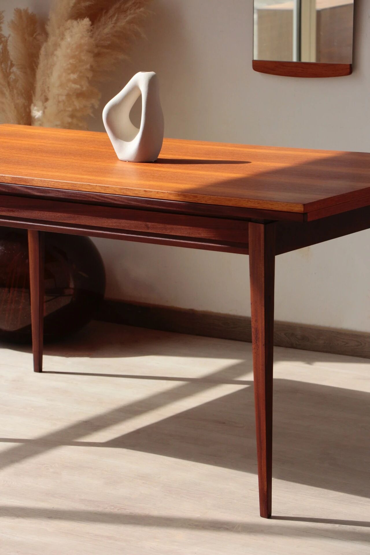 Vintage teak and afromosia dining table – extendable Scandinavian design