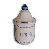 Personalized medicinal herb pot in hand-painted ceramic