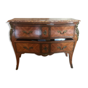 Commode style Louis XV marqueterie