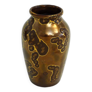 Vase cuivré doré L.