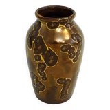 L. Brisdoux gilded copper vase