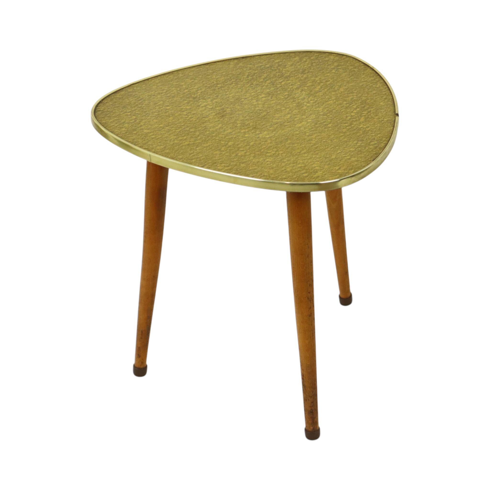 Vintage Mid-Century Plant Table Triangular Conical