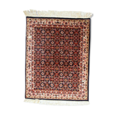 Vintage indian carpet tabriiz handmade 100cm x 130cm 1980s, 1c718