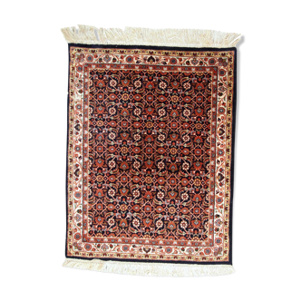 Vintage indian carpet tabriiz handmade 100cm x 130cm 1980s, 1c718