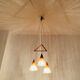 Teakwood and Sisal Cascading Lamp by Temde
